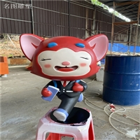 玻璃钢背书包公仔雕塑 校园卡通形象雕塑 名图玻璃钢