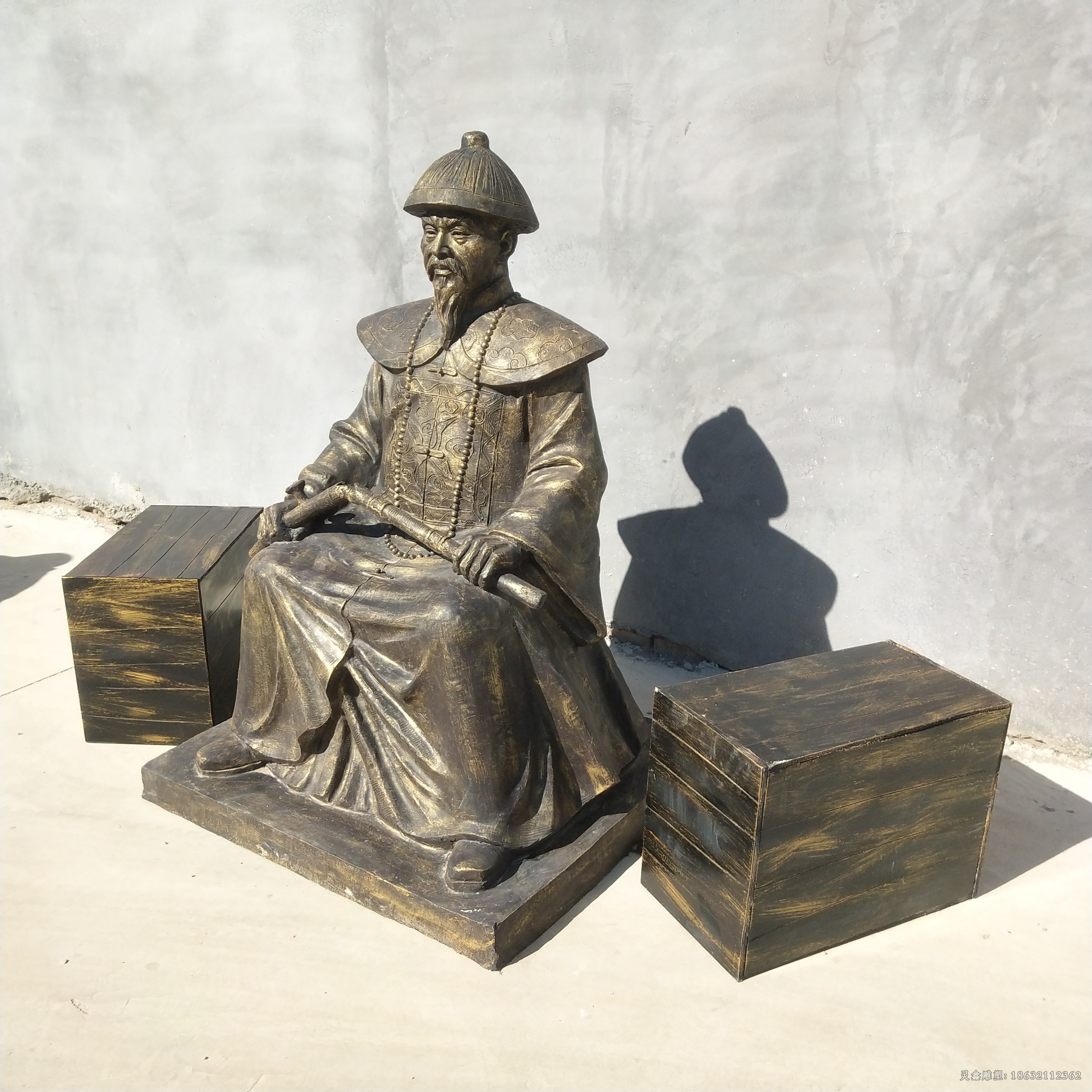 站姿林则徐人物景观铜雕