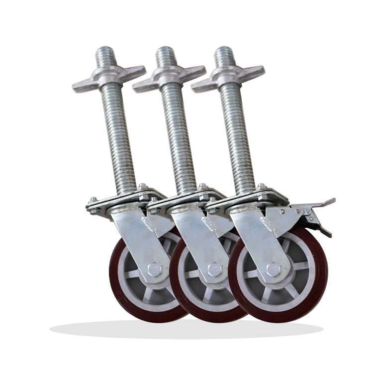 百力达移动脚手架轮升降活动6寸脚手架轮活动刹车轮