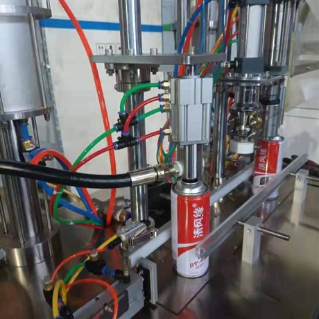半自動(dòng)氣霧劑自噴漆灌裝機(jī)