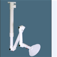 三节吸顶式PP抽气罩 天津实验室万向排气罩  废气提取 万向排烟罩