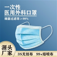 一次性医用外科口罩 厂家批发价格 成人耳挂式 三层防护