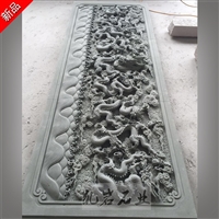 大型石雕九龙壁浮雕 寺院九龙御道浮雕 青石石材浮雕 凯岩厂家批发