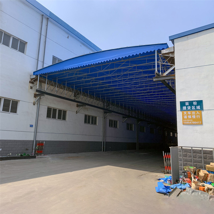 东莞工厂厂区过道大型电动推拉棚