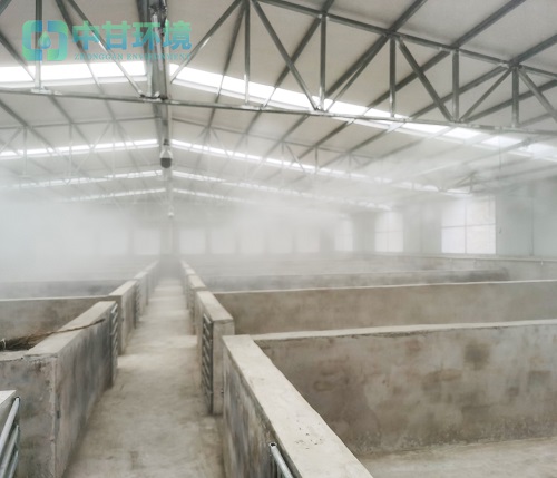 养殖场雾森臭气治理 自然堆粪喷雾除臭 污水处理厂水雾抑臭