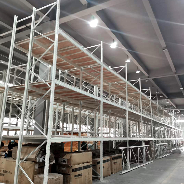 木板三立柱货架 家具行业货架 河南六维