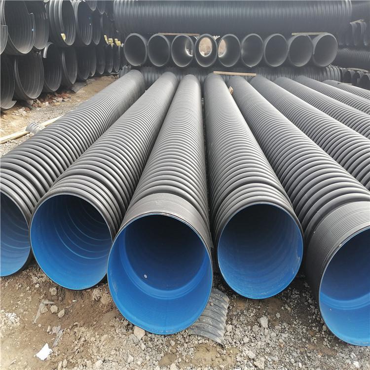 润星 非开挖pe雨污水管 正八级pe双壁波纹管 江苏聚乙烯双壁波纹管