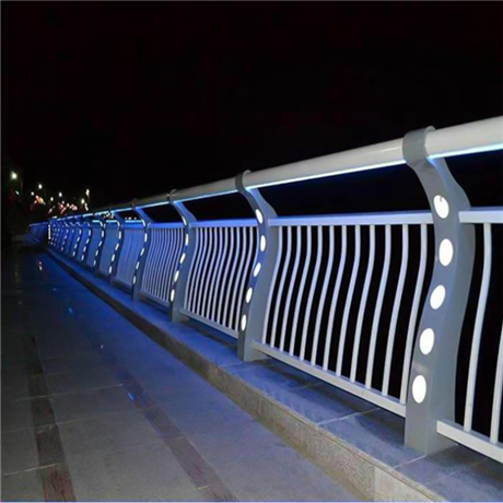 桥梁灯光护栏 桥梁道路护栏 不锈钢复合管栏杆生产