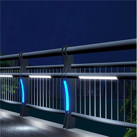 道路灯光护栏 桥梁灯光立柱 304不锈钢栏杆 圣兴厂家 在线报价表