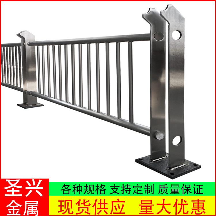 不锈钢河道护栏 桥梁不锈钢复合管护栏 河道青石栏杆价格