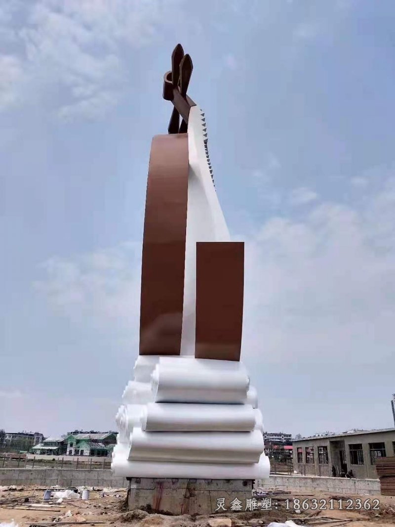 不锈钢琵琶乐器雕塑