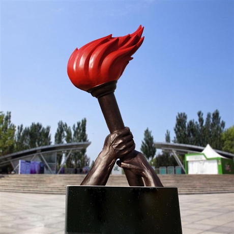 玻璃钢火焰雕塑定制抽象火焰雕塑校园文化景观雕塑摆件