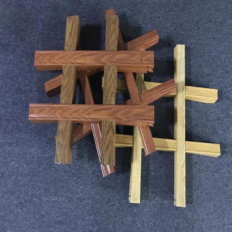 歐佰鋁格柵廠家 30X30木紋鋁格柵吊頂