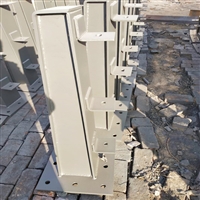 不锈钢护栏立柱 热镀锌喷塑法兰立柱 河道灯光栏杆