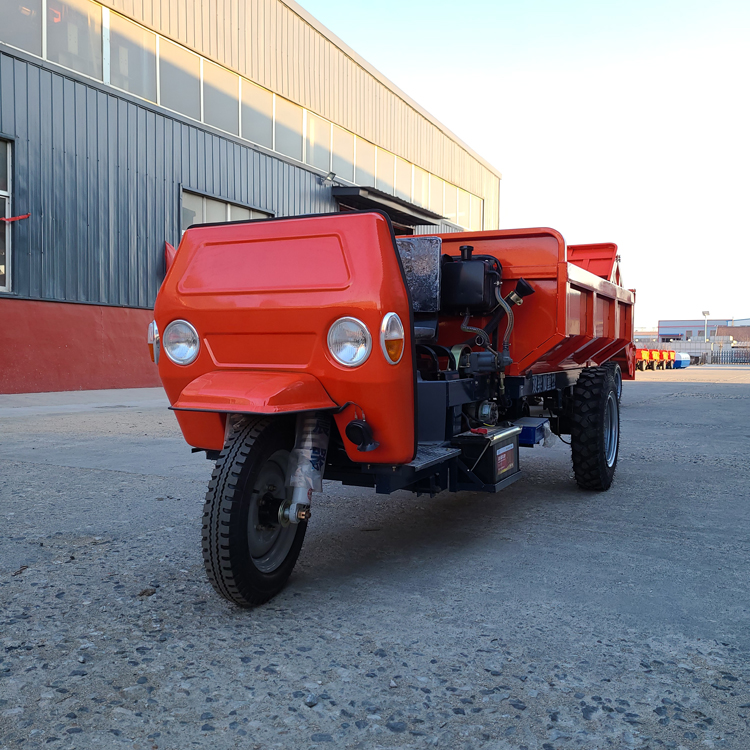 自卸翻斗大载重三轮车18马力工程三轮车建筑运输爬坡三马子