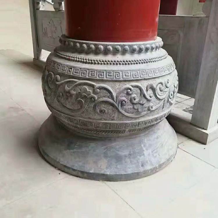 公园景观柱顶石 芝麻白柱顶石加工 古建柱顶石批发价格