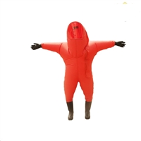 越翔安防重型连体带帽防化服 耐酸碱耐腐蚀 用于危险场所作业