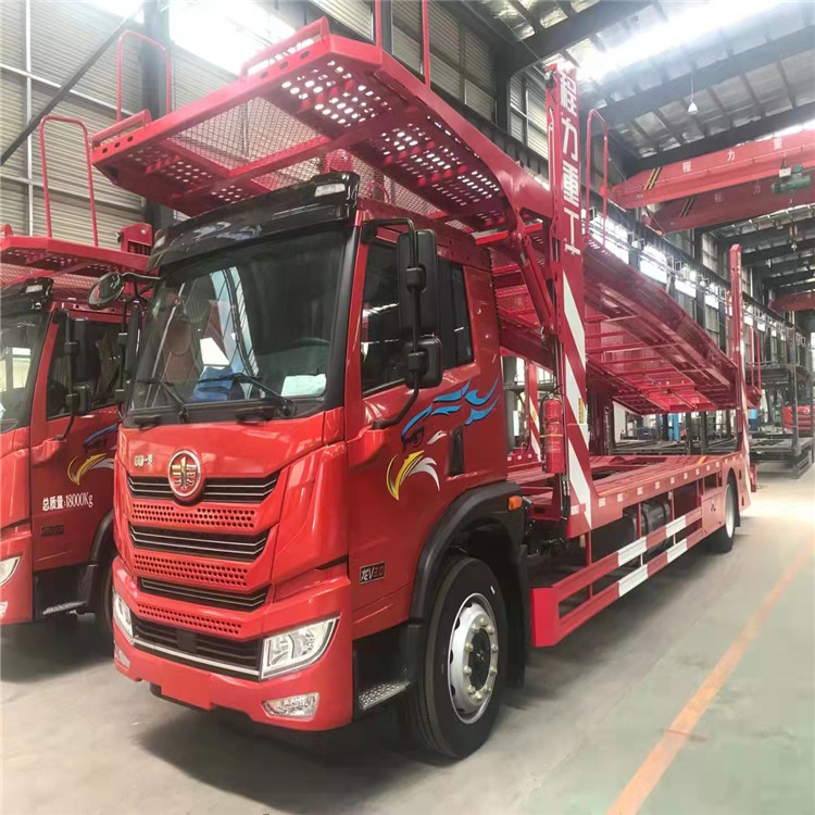 解放龙v单桥六位板轿运车正式上市