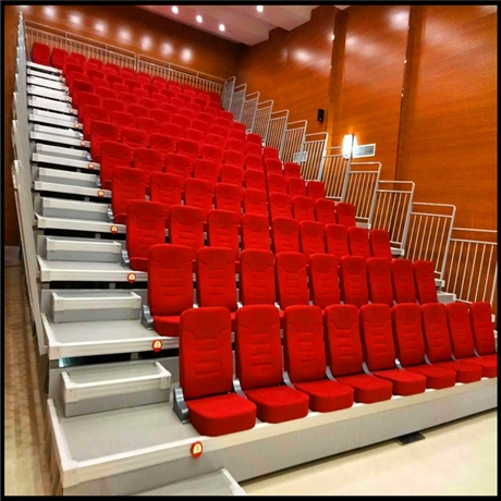 篮球场 移动式中控吹塑 电动伸缩看台座椅  永泰体育 货源充足