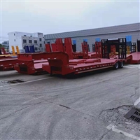 挖机运输板车 三桥平板拖挂车 十三米轻型低平板半挂车 营运挂牌