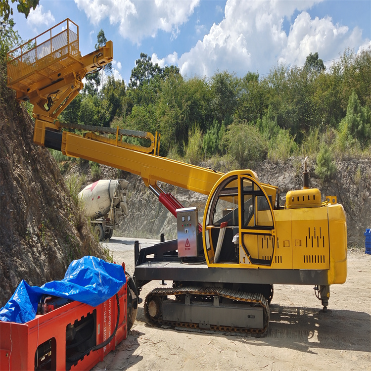 全新一体式边坡钻机 高举升全液压岩石钻孔机 履带式护坡锚固钻机