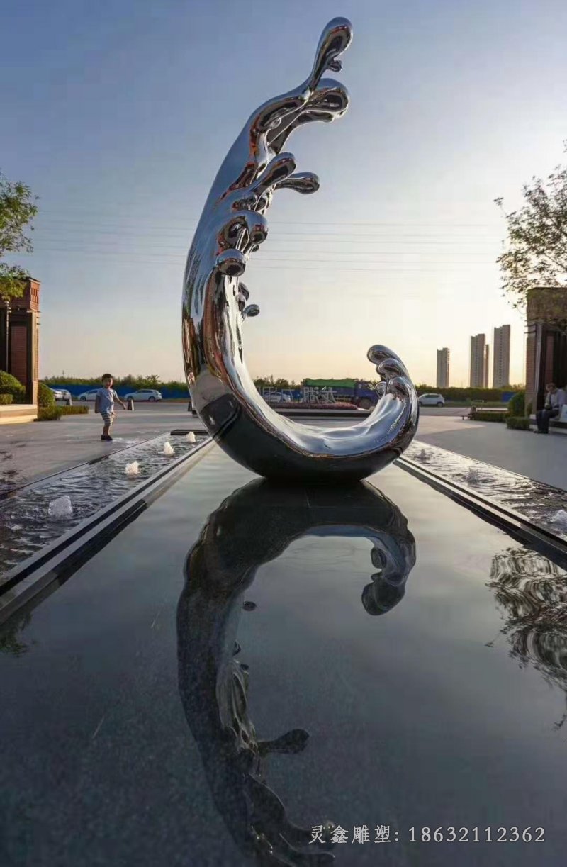 海浪城市标志景观雕塑