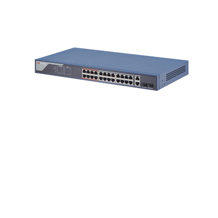 DS-3E1326P-S 海康威视24口百兆轻网管PoE交换机 云管APP管理