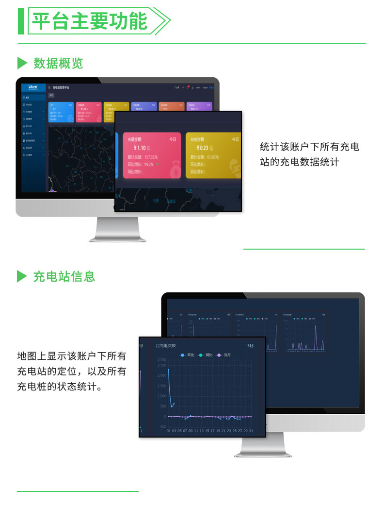 安科瑞智能汽车充电桩AEV-AC007D新能源汽车充电 安装方便