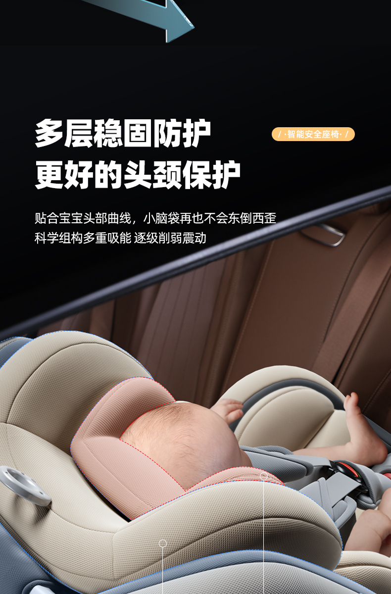 儿童安全座椅汽车用宝宝婴儿可躺简易车载便携式坐椅012岁34档