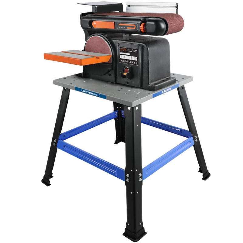 砂带机洛克士砂盘打磨机金属抛光拉丝磨光立式砂轮机砂纸磨刀机