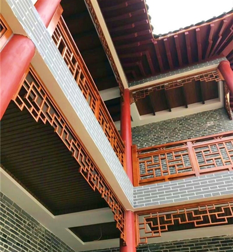 定制古建凉亭铝合金挂落装饰造型铝挂落样式繁多