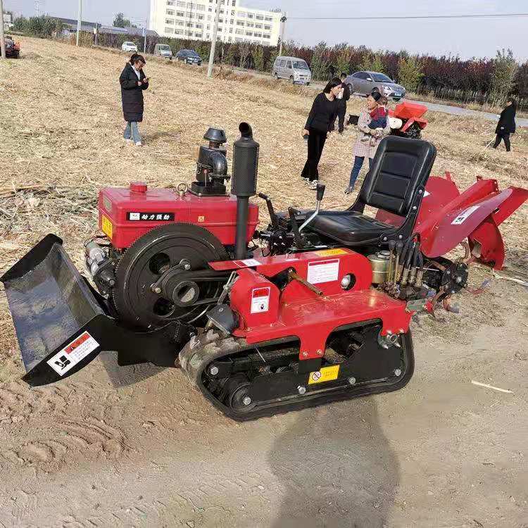 常鑫多缸履帶旋地機座駕式微耕機新型耕田機視頻