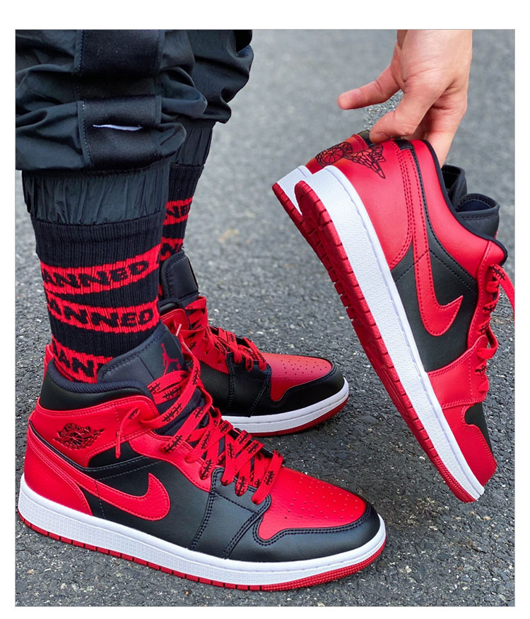 airjordan1midaj1黑白酒红黑粉全明星漆皮篮球鞋dd1649001