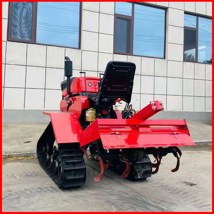 水旱两用履带微耕机 水田犁地机可坐人 农用回填开沟一体机