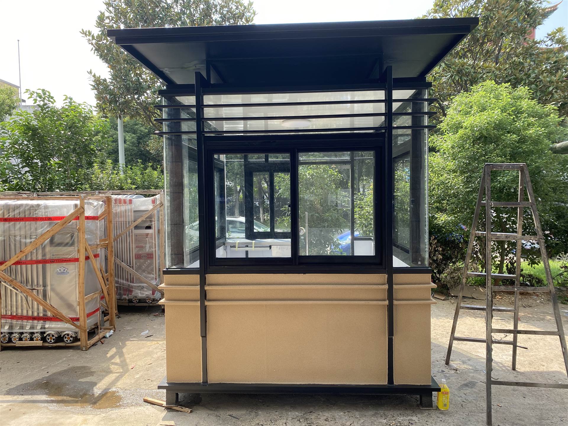 江西鑫锐真石漆艺术岗亭户外可移动