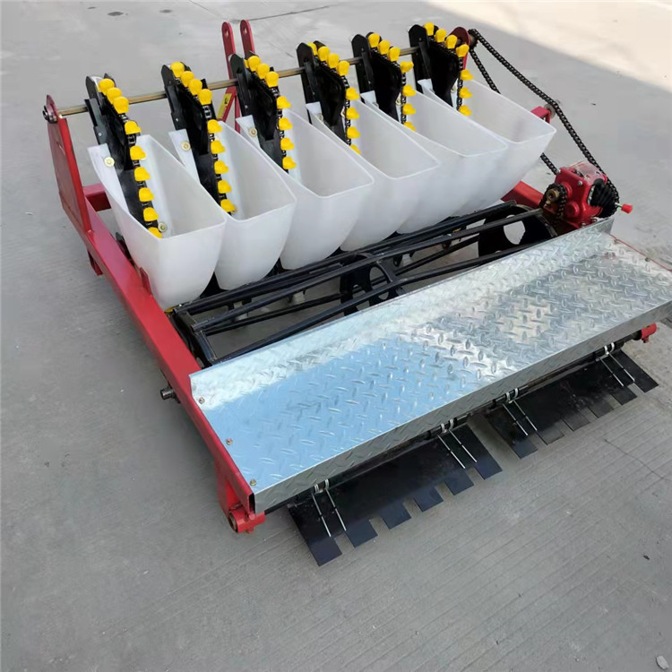 蒜瓣播种机 汽油六行种蒜机 宏晨家用大蒜种植机