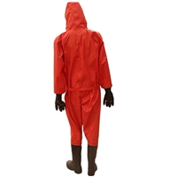 越翔安防PVC材质防化服 轻型防化服  连帽防化服