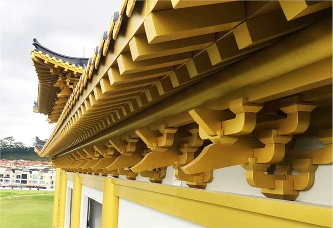 铝斗拱厂家供应仿古铝合金斗拱造型美观安装方便