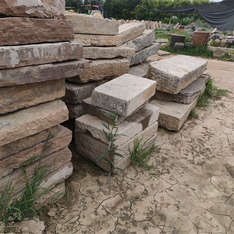 錾道面老石板古建筑旧石板装饰老石条