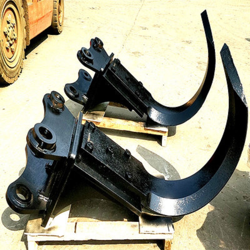 挖掘机用裸根挖树刀 挖树圆弧弯刀使用视频 苗木移植挖树钩子起苗机