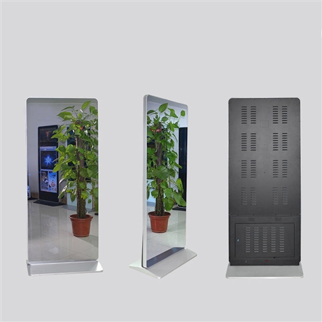 立式移动镜面广告机434955寸立式电容gg镜面屏触控一体机