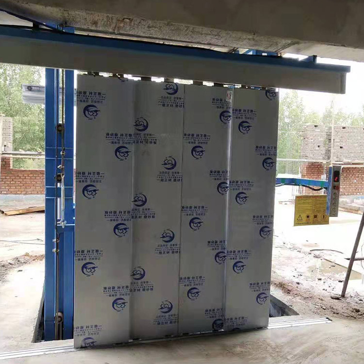 路安双轨升降机升降货梯可加装拉闸门上门测量