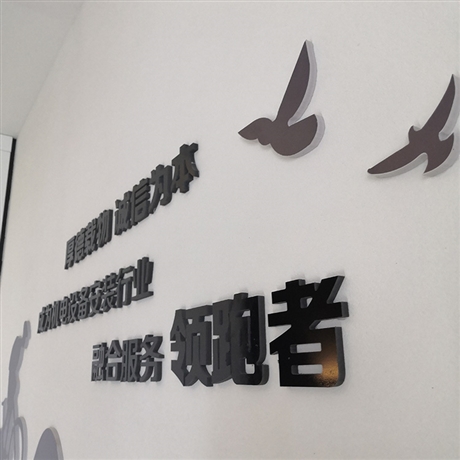 江苏淮安水晶字logo标识墙前台背景墙3d立体装饰效果辰信