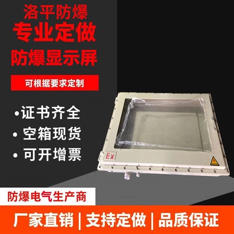 钢质防爆显示屏 厂家定制32寸55寸65寸工业显示屏防爆外壳 洛平防爆