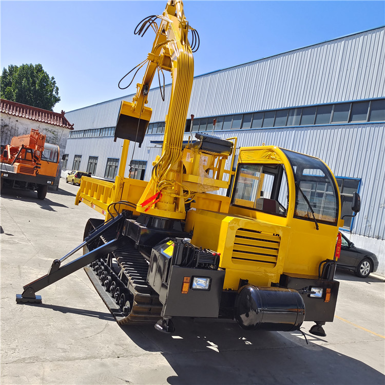 湖北履帶爬山虎挖土機 自卸履帶隨車挖 山區沼澤鏈軌式挖掘機