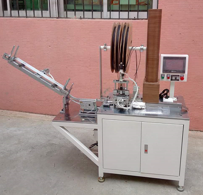 自动三极管穿套管成型机桥堆穿热缩套管机电晶体穿pvc管折弯