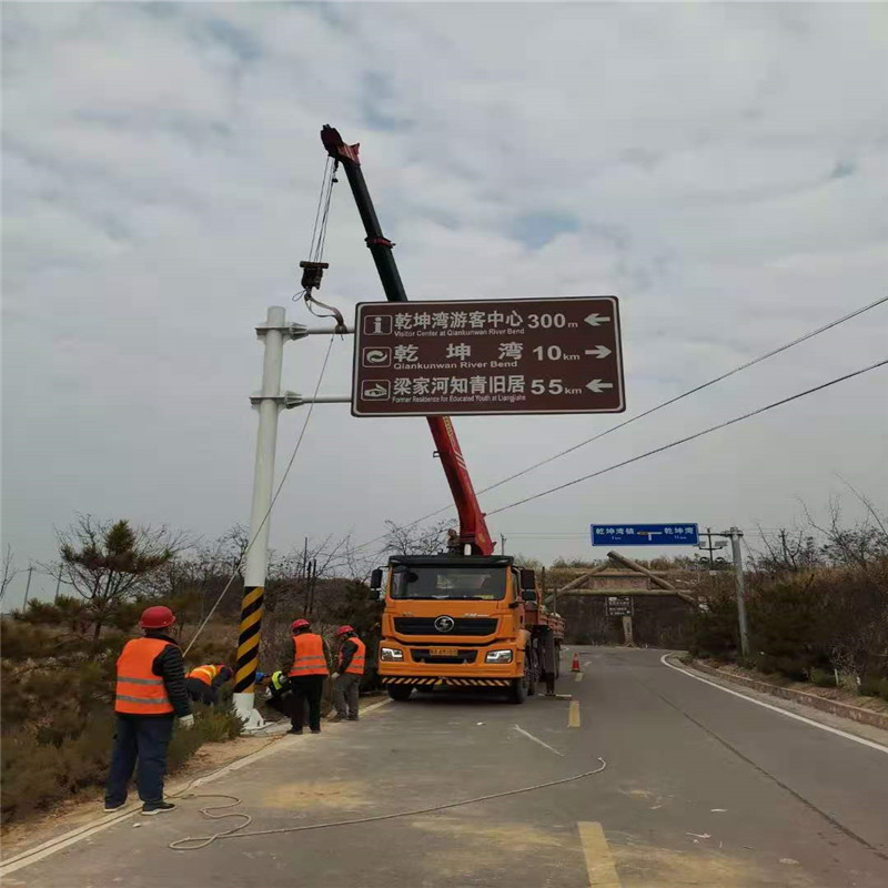 河北国城 双悬臂标志杆 双立柱标志杆