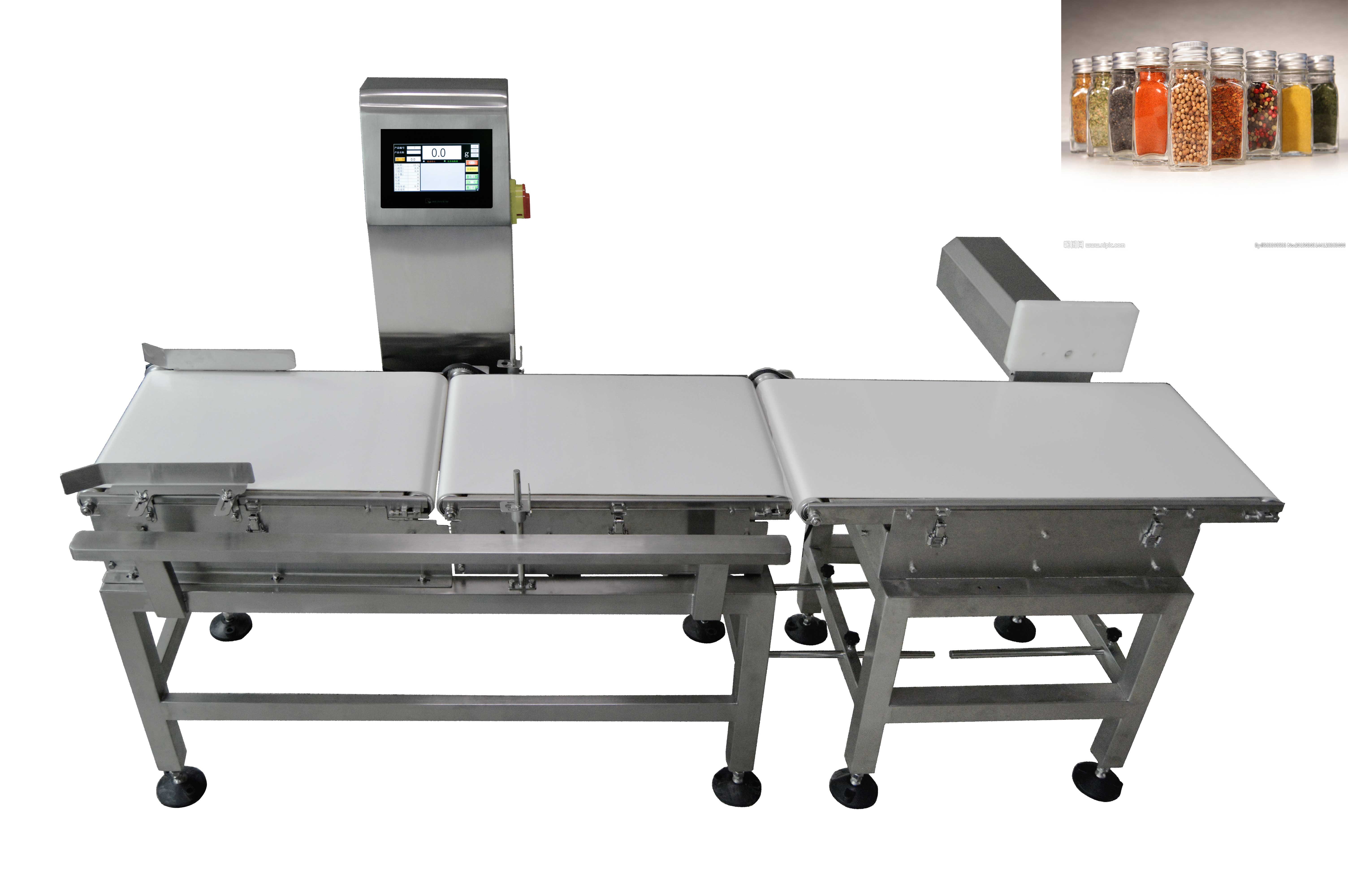 检重秤是一种高速,高精度称重分选设备,主要用于各种自动化包装流水线