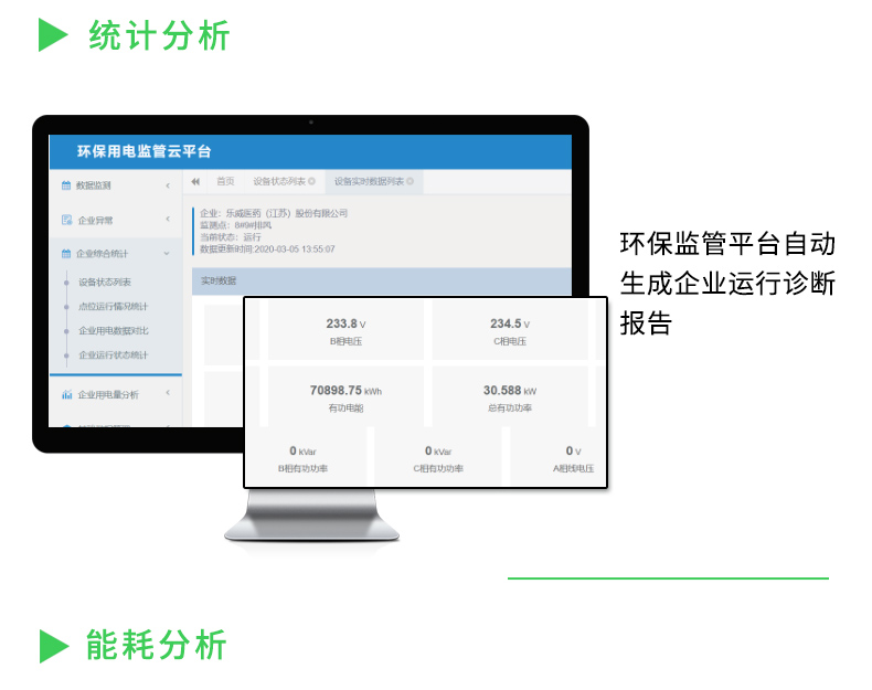 安科瑞环保用电监管系统 实时采集用电数据 分表记电 多端远程登录