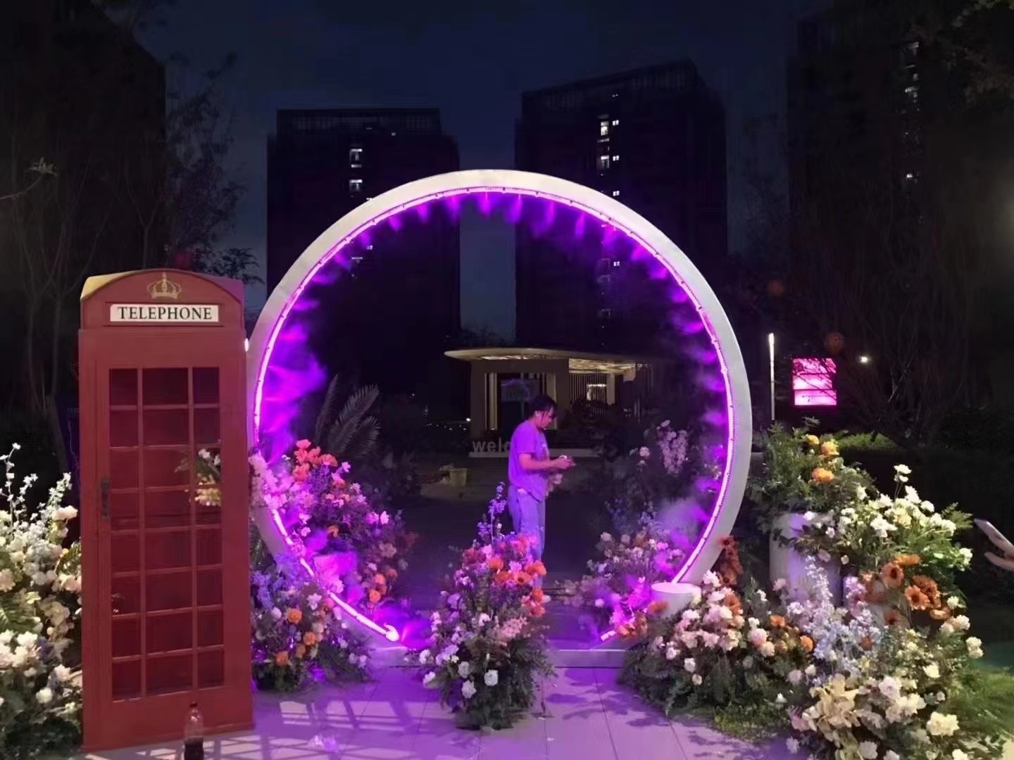 雾化门通道景区通道布置水雾门道具